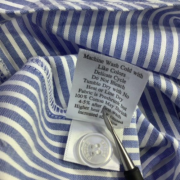 Petite Plume French Blue Seersucker Pajama Set Womens XS Striped Cotton NWT - Picture 9 of 16